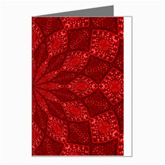 Red Quilt Greeting Card from ArtsNow.com Left