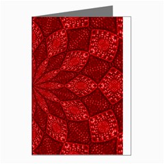 Red Quilt Greeting Cards (Pkg of 8) from ArtsNow.com Left