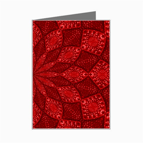 Red Quilt Mini Greeting Card from ArtsNow.com Left