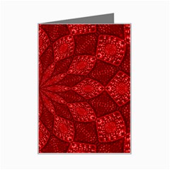 Red Quilt Mini Greeting Card from ArtsNow.com Left