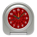 Red Quilt Travel Alarm Clock