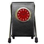 Red Quilt Pen Holder Desk Clock