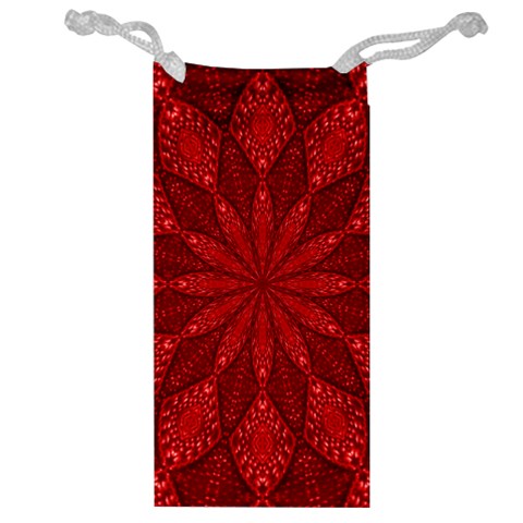 Red Quilt Jewelry Bag from ArtsNow.com Front