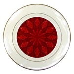 Red Quilt Porcelain Plate