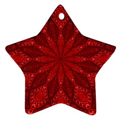 Red Quilt Star Ornament (Two Sides) from ArtsNow.com Front