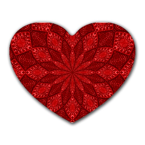 Red Quilt Mousepad (Heart) from ArtsNow.com Front