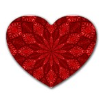 Red Quilt Mousepad (Heart)