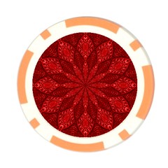 Red Quilt Poker Chip Card Guard from ArtsNow.com Back