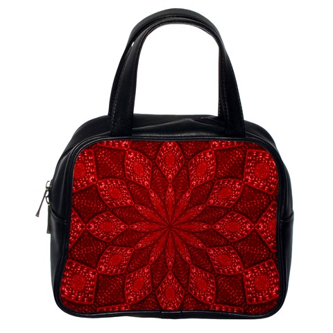 Red Quilt Classic Handbag (One Side) from ArtsNow.com Front