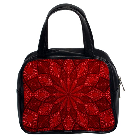 Red Quilt Classic Handbag (Two Sides) from ArtsNow.com Front