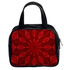 Red Quilt Classic Handbag (Two Sides) from ArtsNow.com Front