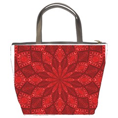 Red Quilt Bucket Bag from ArtsNow.com Back