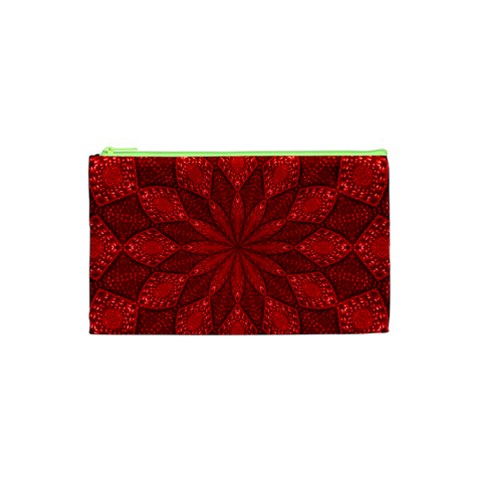 Red Quilt Cosmetic Bag (Small) from ArtsNow.com Front