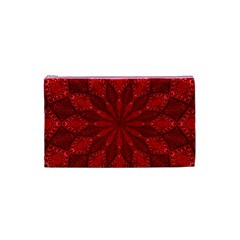 Red Quilt Cosmetic Bag (Small) from ArtsNow.com Front