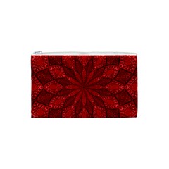 Red Quilt Cosmetic Bag (Small) from ArtsNow.com Front