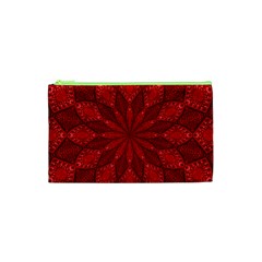 Red Quilt Cosmetic Bag (Small) from ArtsNow.com Front