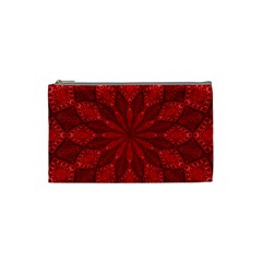 Red Quilt Cosmetic Bag (Small) from ArtsNow.com Front