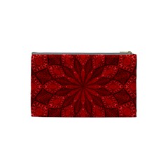 Red Quilt Cosmetic Bag (Small) from ArtsNow.com Back