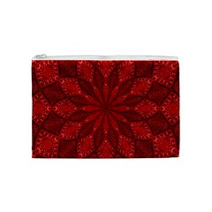 Red Quilt Cosmetic Bag (Medium) from ArtsNow.com Front