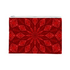 Red Quilt Cosmetic Bag (Large) from ArtsNow.com Front