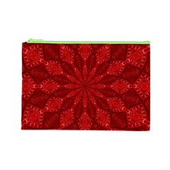 Red Quilt Cosmetic Bag (Large) from ArtsNow.com Front