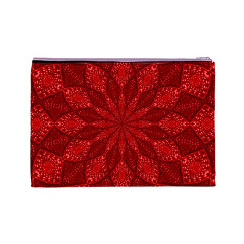 Red Quilt Cosmetic Bag (Large) from ArtsNow.com Back