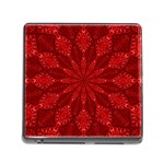 Red Quilt Memory Card Reader with Storage (Square)