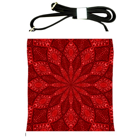 Red Quilt Shoulder Sling Bag from ArtsNow.com Front