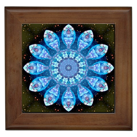 Baby Blue Flower Framed Tile from ArtsNow.com Front