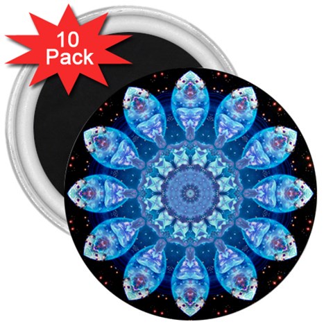 Baby Blue Flower 3  Magnet (10 pack) from ArtsNow.com Front