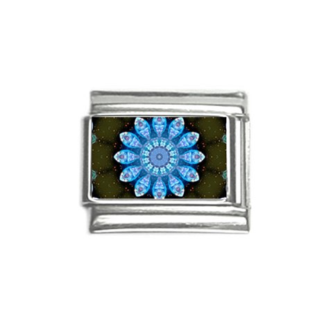 Baby Blue Flower Italian Charm (9mm) from ArtsNow.com Front