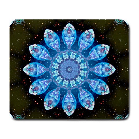 Baby Blue Flower Large Mousepad from ArtsNow.com Front