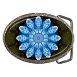 Baby Blue Flower Belt Buckle