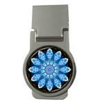 Baby Blue Flower Money Clip (Round)