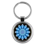 Baby Blue Flower Key Chain (Round)