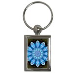 Baby Blue Flower Key Chain (Rectangle)