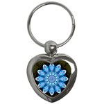 Baby Blue Flower Key Chain (Heart)