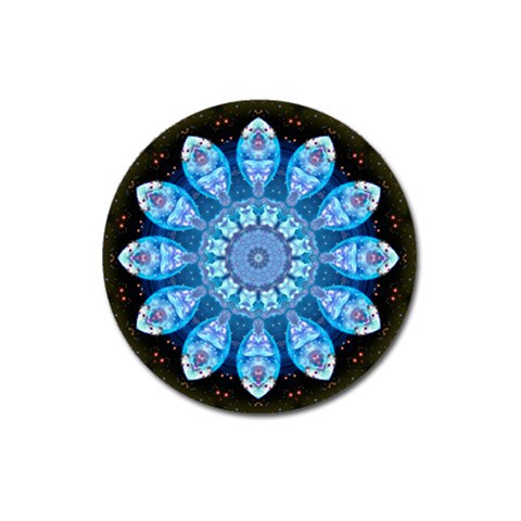 Baby Blue Flower Magnet 3  (Round) from ArtsNow.com Front