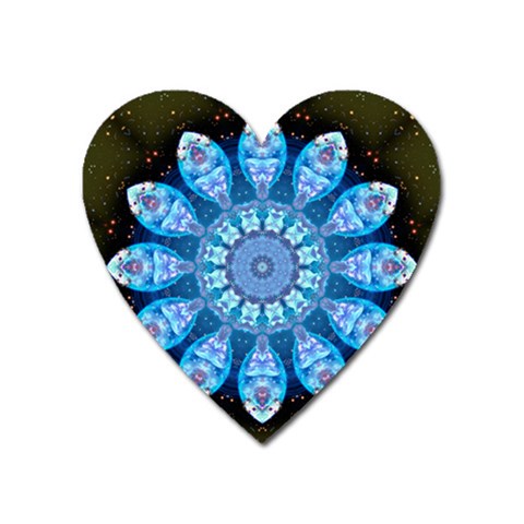 Baby Blue Flower Magnet (Heart) from ArtsNow.com Front