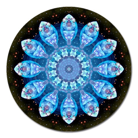 Baby Blue Flower Magnet 5  (Round) from ArtsNow.com Front