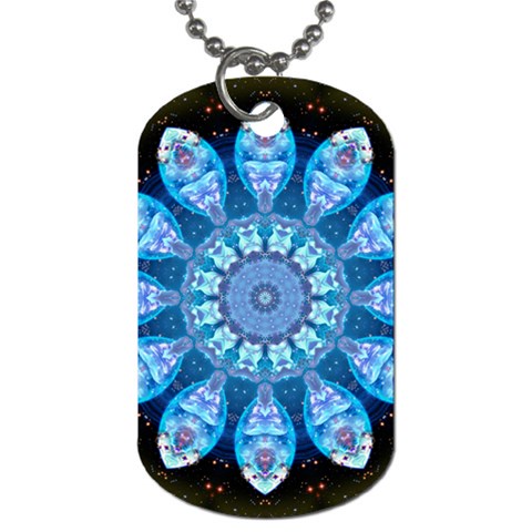 Baby Blue Flower Dog Tag (One Side) from ArtsNow.com Front