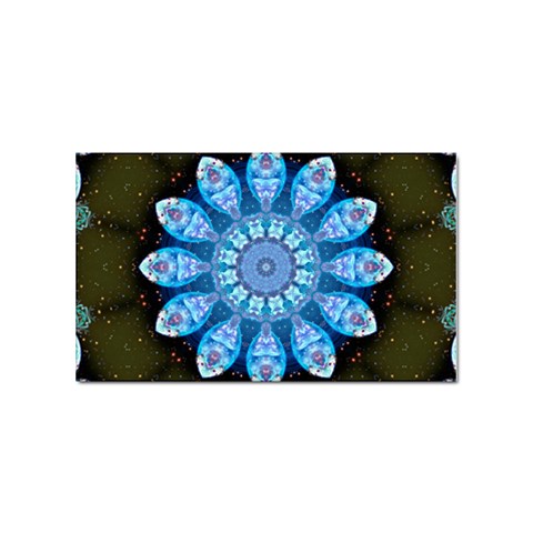 Baby Blue Flower Sticker Rectangular (100 pack) from ArtsNow.com Front