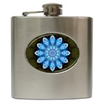 Baby Blue Flower Hip Flask (6 oz)