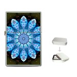 Baby Blue Flower Flip Top Lighter