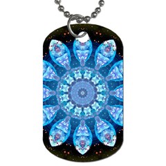 Baby Blue Flower Dog Tag (Two Sides) from ArtsNow.com Front