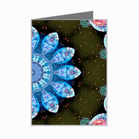 Baby Blue Flower Mini Greeting Card from ArtsNow.com Left