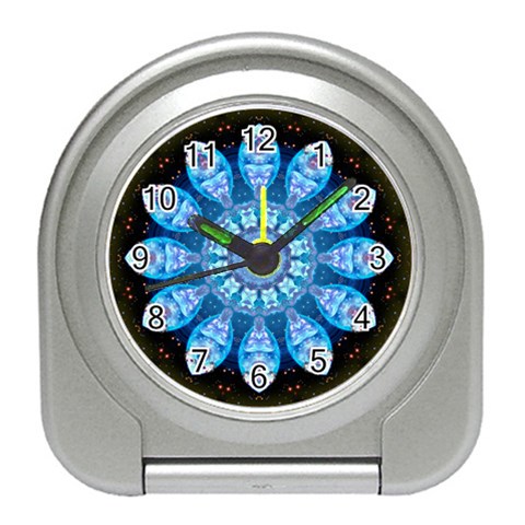 Baby Blue Flower Travel Alarm Clock from ArtsNow.com Front