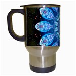 Baby Blue Flower Travel Mug (White)