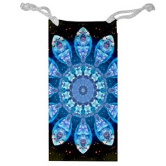 Baby Blue Flower Jewelry Bag from ArtsNow.com Front