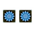 Baby Blue Flower Cufflinks (Square)